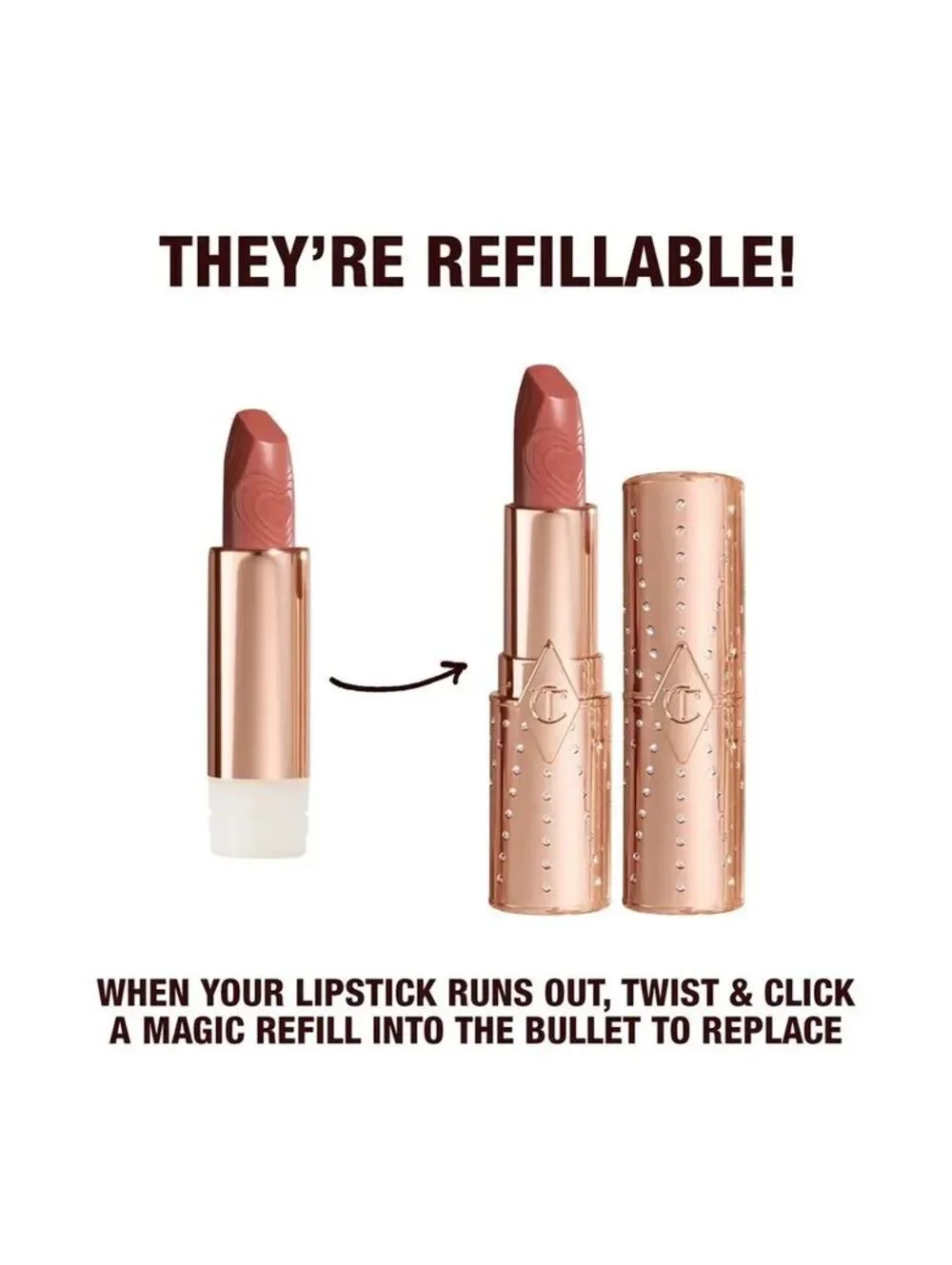 Charlotte Tilbury K.I.S.S.I.N.G Nude Romance Lipstick – New in Box
